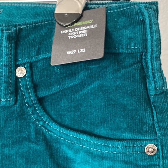 New Highly Desirable High Rise Trousers by Silver Jeans, turquoise women’s Sz 27 - Picture 5 of 10